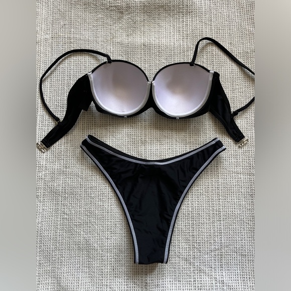 CIDER CONTRAST SEAM 90s Y2K BIKINI SET - Picture 6 of 6